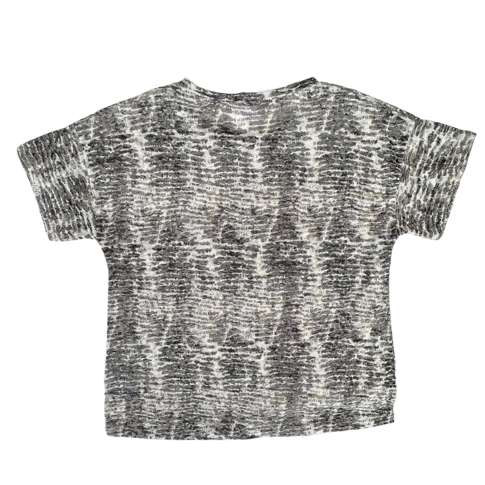 Lna Python Print Burnout Semi Sheer Boxy Crew Nec… - image 2